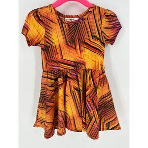 Dotdotsmile Girls Dress Size 6/12 Months Orange Red and Black Print New with Tag